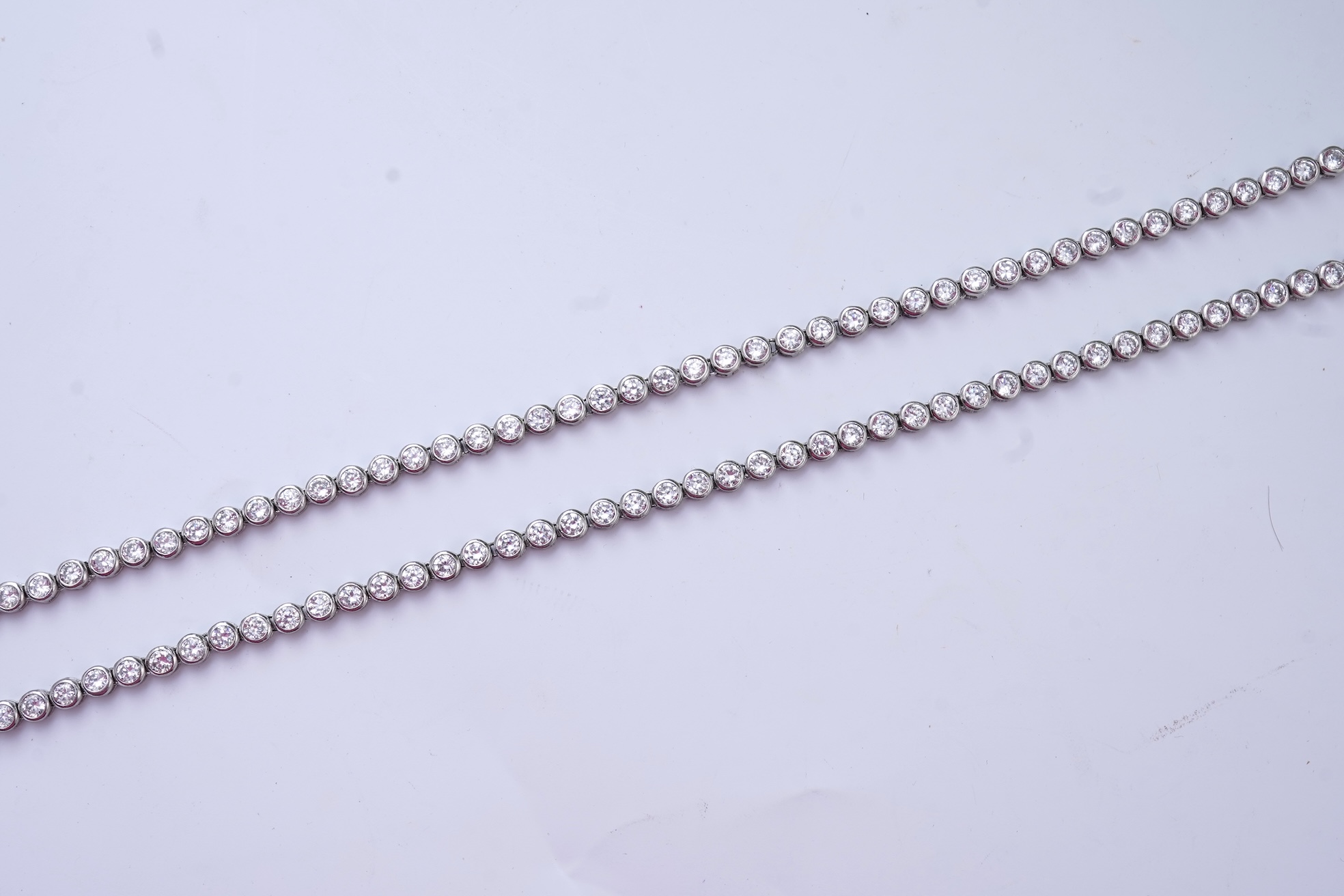 A cubic zirconia demi-parure